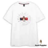在飛比找momo購物網優惠-【Hush Puppies】男裝 T恤 經典圖騰繡花刺繡狗T