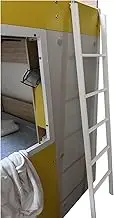 White Bunk Bed Ladder Space Saving Camper Bunk Bed Ladder with 2 Hooks, Loft Bed Side Ladder for Bunk Trailers and Campervans, Load 150kg/330lbs (Size : 1.5m/59 Inch)