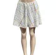 American Eagle Womens Plaid Paper Bag Waist Linen Blend A-Line Mini Skirt NWOT M