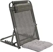 6-Gears Adjustable Bed Back Rest, Breathable Bed Backrest, Portable Folding Adjustable Reading Bed Rest, Lifting Sit-up Back Rest Support Neck Lumbar Back Support with Head Cushion