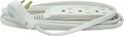 Woods Slimline 2241 16/3 Flat Plug Indoor Extension Cord, 8-Foot, 3 Outlets, Rig