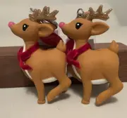 Bath Body Works Reindeer Light Up Nose Pocketbac Hand Sanitizer Holders X2