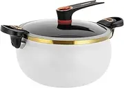 Cooking Pot,Stock Pot with Lid | Spill Proof Cookware Simmer for Soup Stews Beans Meat Pressure Electric Stove Induction Kitchen