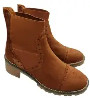 Clarks Roseleigh Top Dark Tan Suede Chelsea Ankle Boots Size 4 Uk New Rrp 130