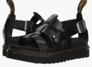 Dr. Martens Terry Fisherman Sandal Brando Black Leather Size 7/8US 39EU 6UK