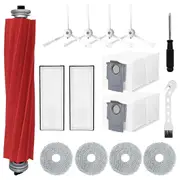 Accessory Set for Q /P10 Robot Vacuum Cleaner,Replacement Part with Main Brush Wipes Dust Bags Side Brushes
