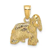 14k Yellow Gold Cocker Spaniel Dog Charm