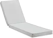 Chaise Lounge Cushions Outdoor for Chairs, Double Waterproof Pool Lounge Chair Cushions with 4 Ties and 1 Strap,High Denser Foam Patio Lounge Chair Cushions for Outdoor Furniture,72" x 21" x 3"