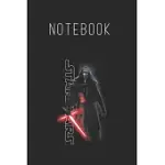 NOTEBOOK: STAR WARS KYLO REN EPISODE 7 LOGO GRAPHIC SIZE BLANK PAGES LINED JOURNAL NOTEBOOK WITH BLACK COVER SIZE 6IN X 9IN X120