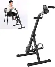 Pedal Exerciser Medical Peddler for Leg Arm and Knee Recovery Exercise with LCD Monitor, Portable Pedal Exerciser Fitness Equipment for Seniors and Elderly