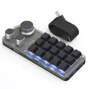 Custom Knob Keyboard Office Mini Quick Mechanical Hot Swap Keypad LED RGB Light