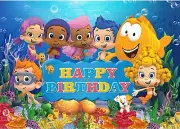 Happy Birthday Bubble Guppies Iron On Transfer-T-Shirt + Light & Dark Fabrics #9