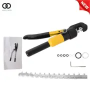 5 × Hydraulic Crimper 10 ton Wire Battery Cable Lug Terminal W/ 8 Dies