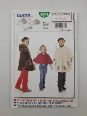 Burda Sewing Pattern 9674 Girl's Capes Pattern Size US 4-10 EUR 104-140 NEW