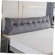 Large Triangular Headboard Wedge Bed Rest Reading Pillow Backrest King Grey