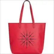 Crabtree Evelyn Large Snowflake Red Purse Bag new with tag