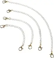 Tofficu 4pcs Diy Necklace Extender Chain Set Necklace Extender for Diy Jewelry