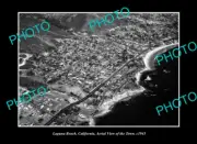 OLD LARGE HISTORIC PHOTO LAGUNA BEACH CALIFORNIA AERIAL VIEW OF THE TOWN 1945 2