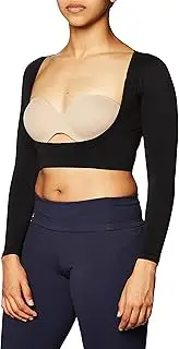 [Rhonda Shear] Ahh Womens 2852 Plus Size Seamless Arm Shaper Long-Sleeve Shapewear Top