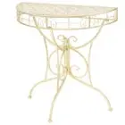 vidaXL Side Table Vintage Style Half Round Metal 72x36x74 cm Gold BMG