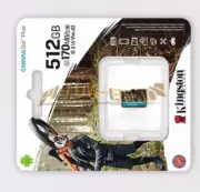1PCS New Kingston A2 U3 SDCG3/512G 170M/s TF speed memory card
