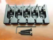 NEW - Hipshot 5-String "A" Brass Bass Bridge, BLACK - CHOOSE YOUR SPACING!
