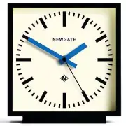 NEW Newgate Amp Mantel Clock, Black With Blue Hands, 20cm