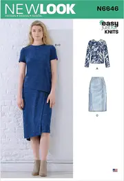 New Look Sewing Pattern N6646 6646 Misses' Knit Tops and Skirts