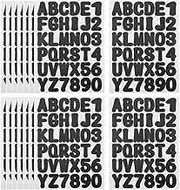 SHINEOFI 16 Sheets Vinyl Alphabet and Number Stickers Self Adhesive Labels for Mailbox Address Crafts Classroom Decor Easy to Apply Compatible with Smooth Surfaces