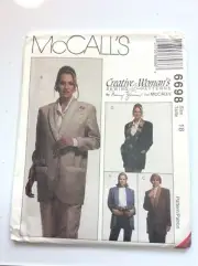 McCall's. 6698 Misses' Unlined Jacket Size 18