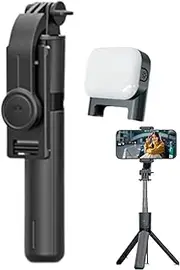 Portable Selfie Stick, Travel Selfie Stick Tripod, Retractable Phone Tripod, Wireless Tripod Stand, 360° Rotatable Phone Holder, Photography Selfie Stick, Live Photo Tripod, Compact Selfie Stick
