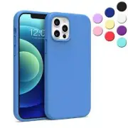 Funda Protector Cover Funda Para De Iphone 12 Pro Max Case Silicon Suave Blue