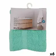 Bath Towel 50 x 90 Cm Turquoise 6 Units