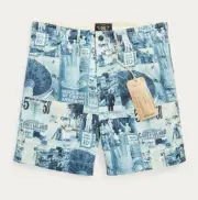 Ralph Lauren RRL Classic Fit Vintage Photo Print Chino Field Shorts New