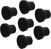 CALLARON 8Pcs Black Rubber Crutch Tips for Walking Canes Slip Replacement Tips for Elderly Mobility Aid Fit Easy Installation Enhanced Safety Various Flooring