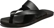 [LHDDAGQAX] Men's thong sandals, large sizes, leather shoes, casual, straps, slippers, easy to walk in, lightweight, flat, office sandals, flip-flops, stylish, indoor and outdoor, comfortable, island sandals, so