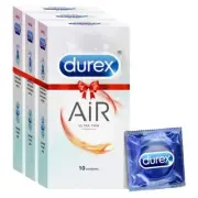 Durex Air Ultra Thin Condoms for Men - 10 Count (Pack of 6) - free ship