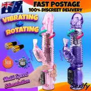 Large Rabbit Vibrator Rotating Dildo G Spot Clitoris Stimulator Clit Big Sex Toy