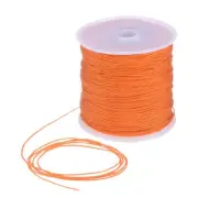 1mm Nylon Satin Cord 109 Yards Bracelet String Beading Thread, Orange