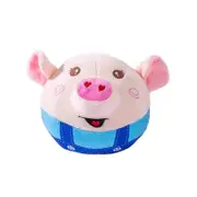 Interactive Dog Toys Pig, Jumping Squeaky Dog Toys with Music, Rechargeable Moving Dog Chew Toys for Cats Dogs,Red