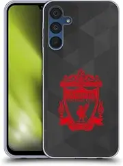 Head Case Designs Officially Licensed Liverpool Football Club Black Geometric 2 Crest 1 Gel Case [Military Grade Protection] Compatible with Samsung Galaxy A15
