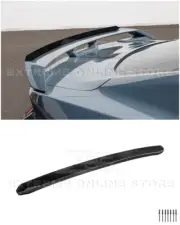 24-Up Ford Mustang GT Performance Wing | GLOSSY BLACK vRear Gurney Flap Spoiler (for: Ford)