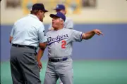 Manager Tommy Lasorda Los Angeles Dodgers argues with umpire Lee W- Old Photo