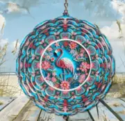 Flamingo metal wind spinners
