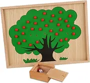 Gatuida Montessori Toys for Boys and Girls Apple Tree Educational Toy Counting and Matching Game Apples Tree Educational