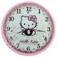 HELLO KITTY 甜蜜粉超靜音掛鐘 JM-W598KT-B