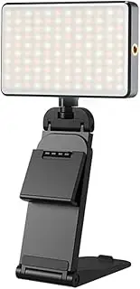 Bi-Color Light Portable Vlog Light with 1/4in Threaded Holes 120pcs Beads CRI≥95 2500K-9000K Color Temperature Photography Lamp with Light Stand & pe-C Cable for Online Meeting Live
