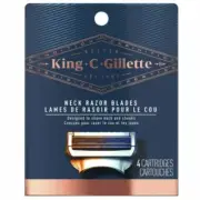 King C. Gillette Men's Neck Razor Blades - 4ct