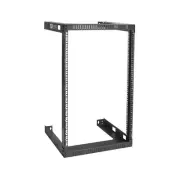 RIVECO 18U 19" Wall Mount Server Rack – 17.7" Deep 2 Post Open Frame Cabin