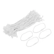 Polyester Rope Hang Tag String Snap Lock 190mm,2mm 200 Pcs,White
